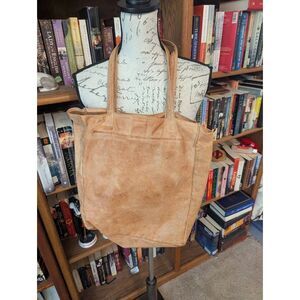 Latico Women's Waxed Leather Suede Large Brown Tote Bag Shoulder Bag Purse